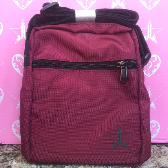 maroon side bag